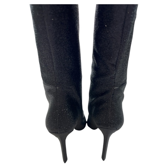 GOOD AMERICAN NWT BLACK GLITTER SLOUCH OVER THE KNEE BOOT SZ 5 - Picture 5 of 10